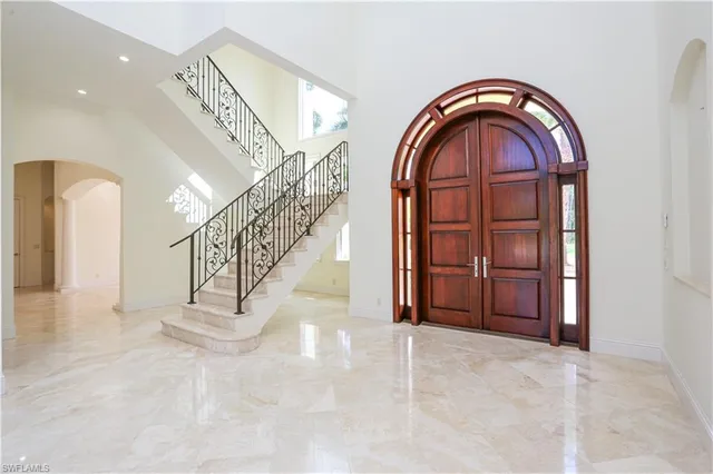 a view of a livingroom with a staircase