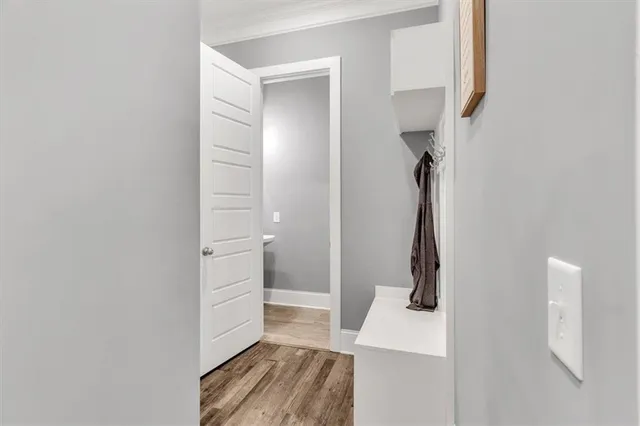 a view of room with front door