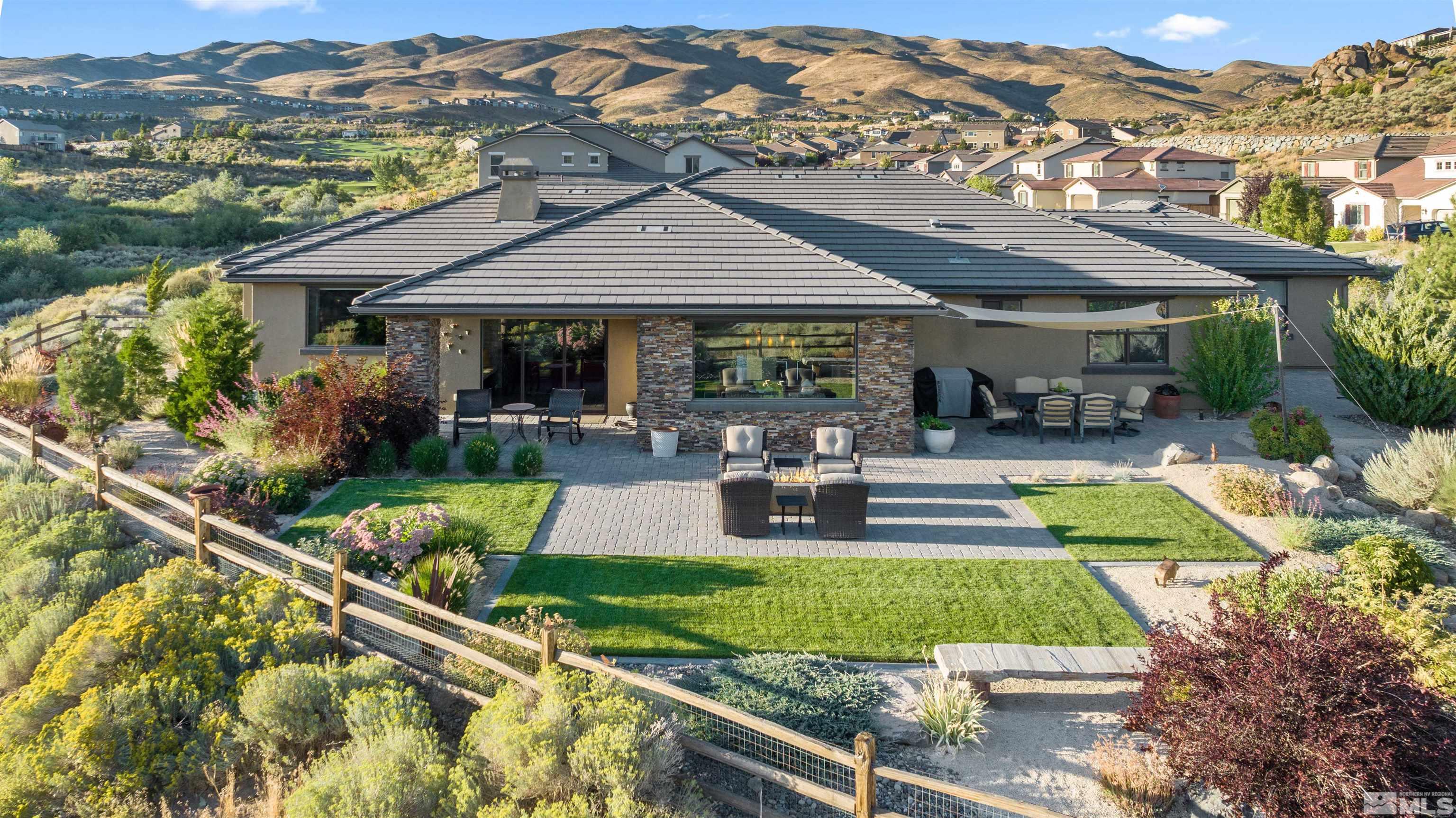 1575 Scott Valley Road Reno, NV 89523 - Photo 37 of 40 an aerial view of a house with garden space and patio