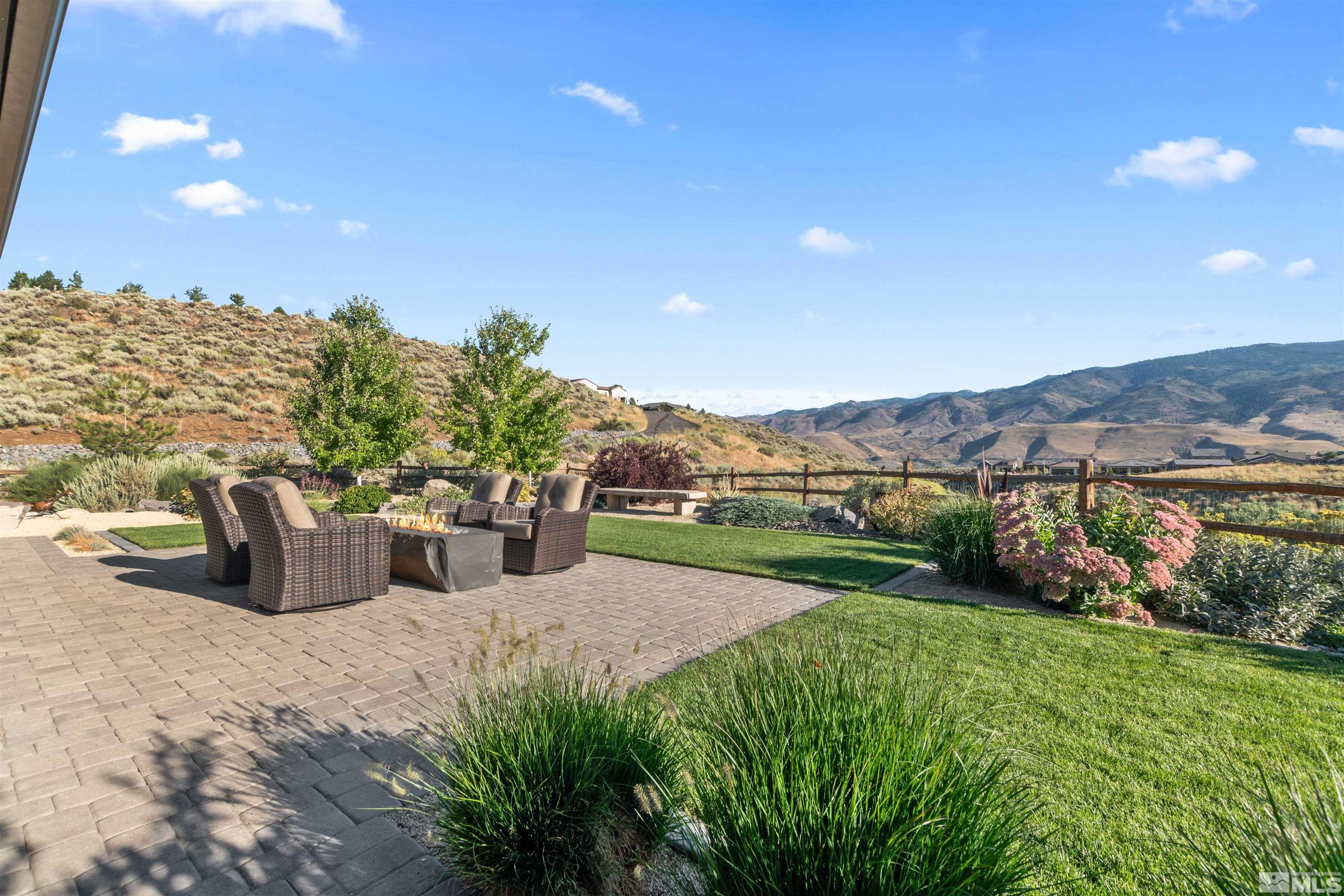 1575 Scott Valley Road Reno, NV 89523 - Photo 6 of 40 a view of a terrace with a garden and chair