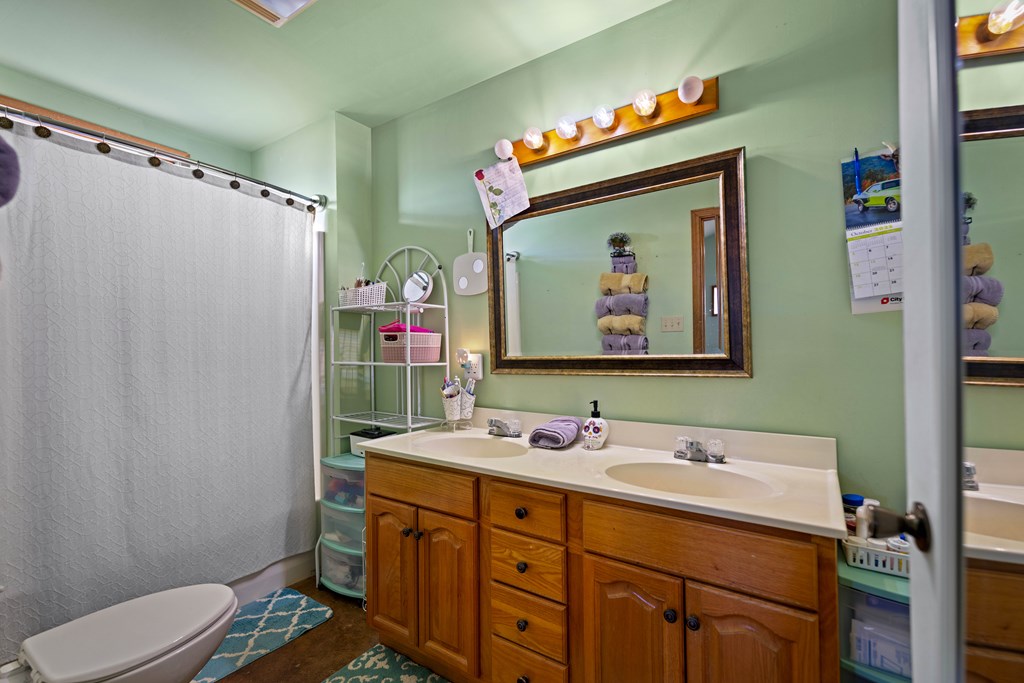 917 Bear Springs Road Mason, TX 76856 - Photo 37 of 38 a bathroom with a sink mirror and toilet