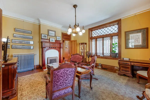 a view of a kitchen from the hallway