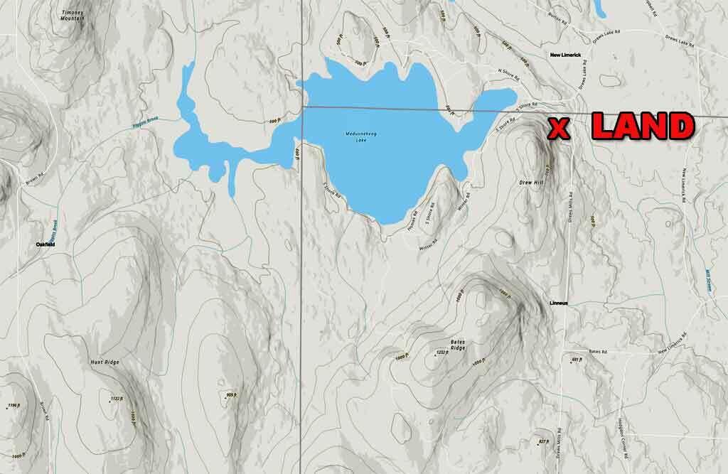 Lot 11 Drews Mill Road Houlton, ME 04730 - Photo 11 of 17 terrain-map-linneus-me