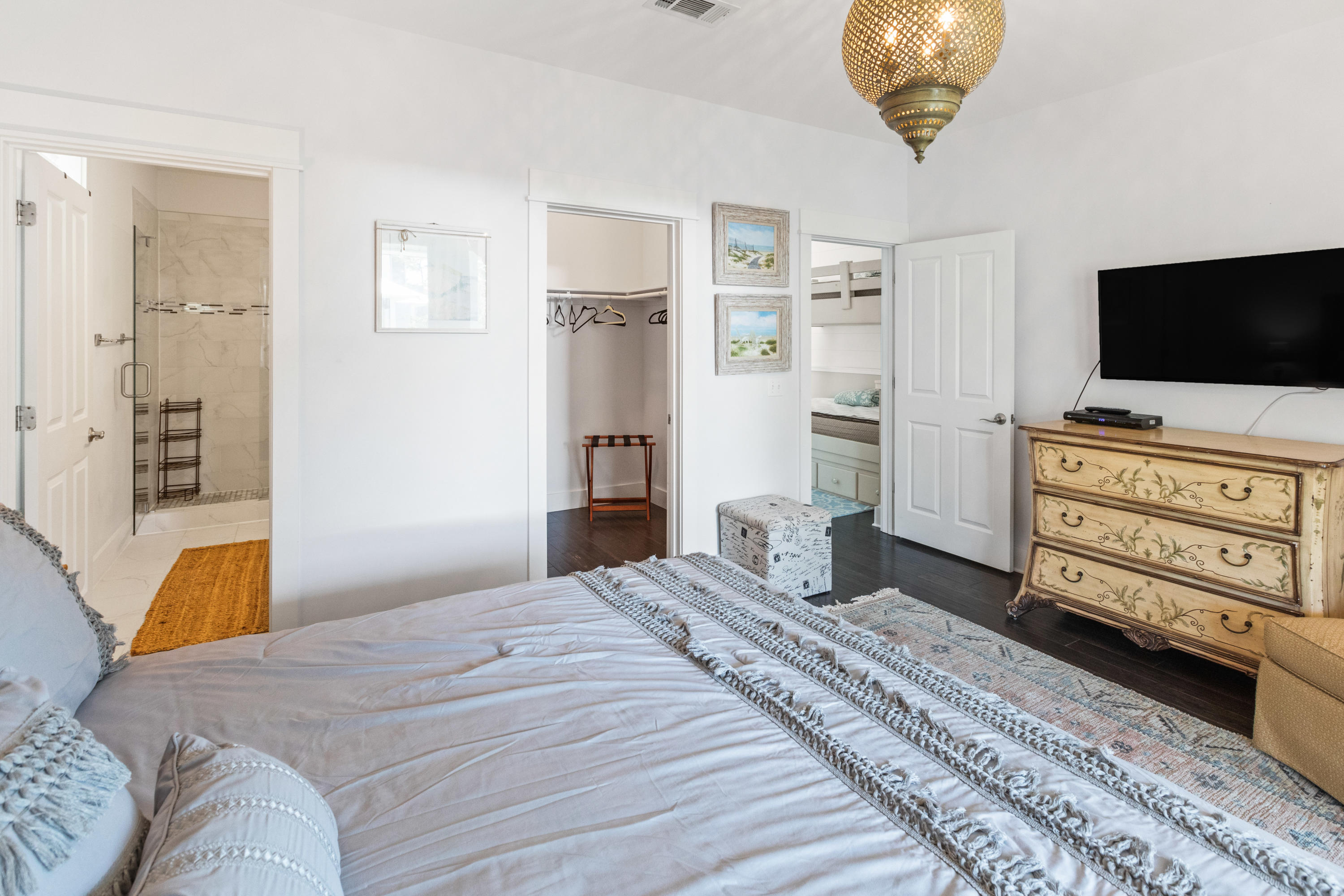 18 Hiker Street Santa Rosa Beach, FL 32459 - Photo 29 of 39 a bedroom with a bed and a television