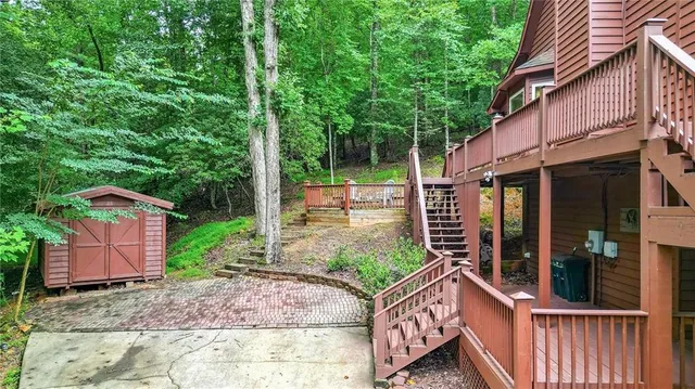 a view of a mountain in the distance in a field