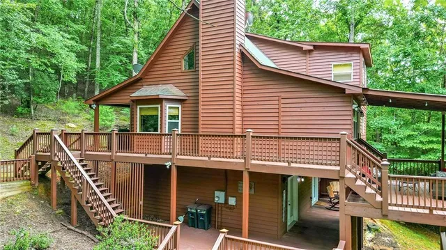a house with trees in front of it