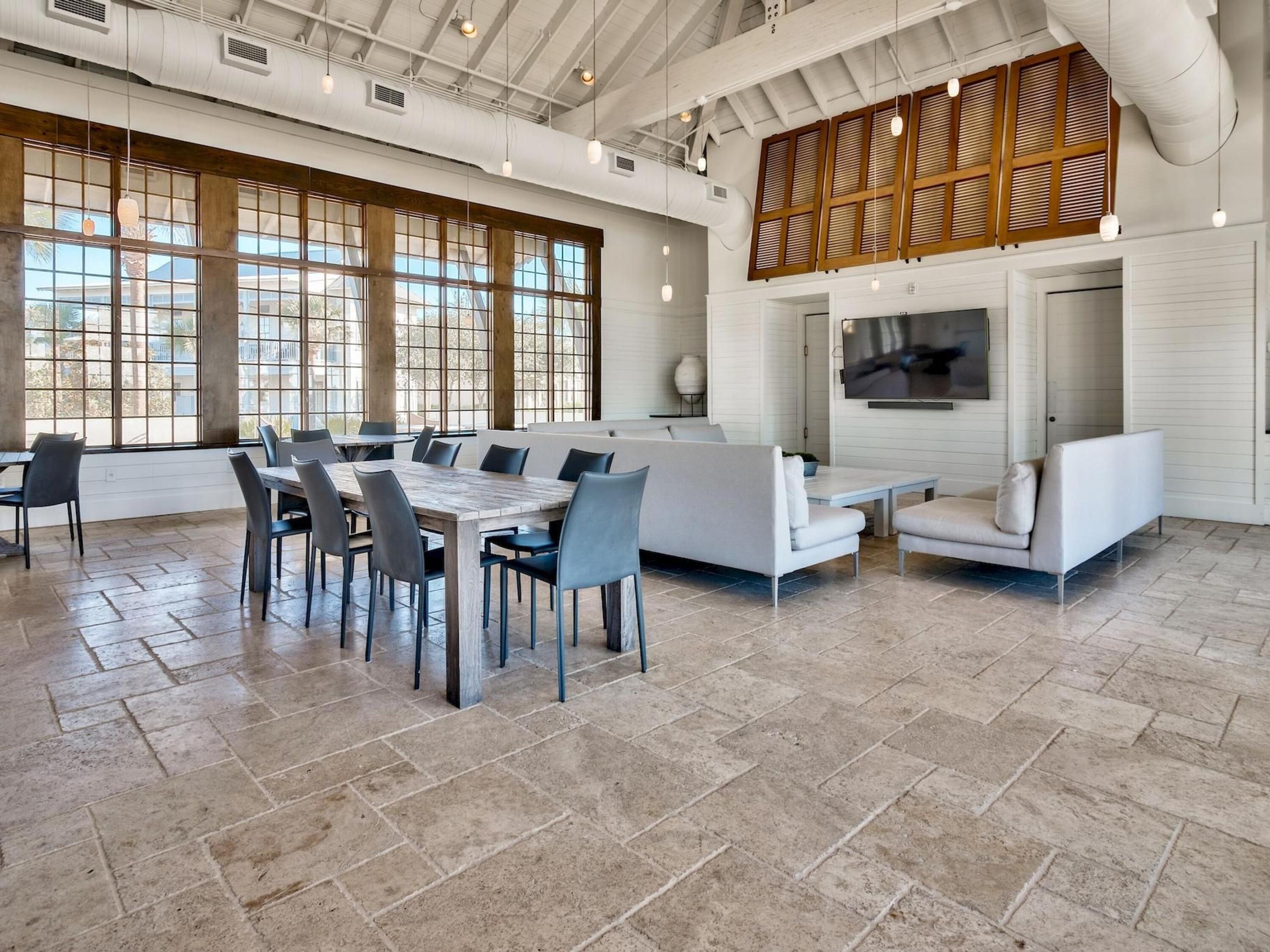 Lot 162 Gulf Walk Santa Rosa Beach, FL 32459 - Photo 34 of 48 a dining room with furniture and large windows