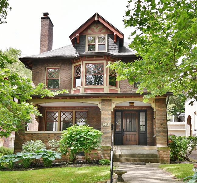 Stately all brick home on quiet street in Schenley Farms.