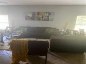 a view of a balcony with a iron net