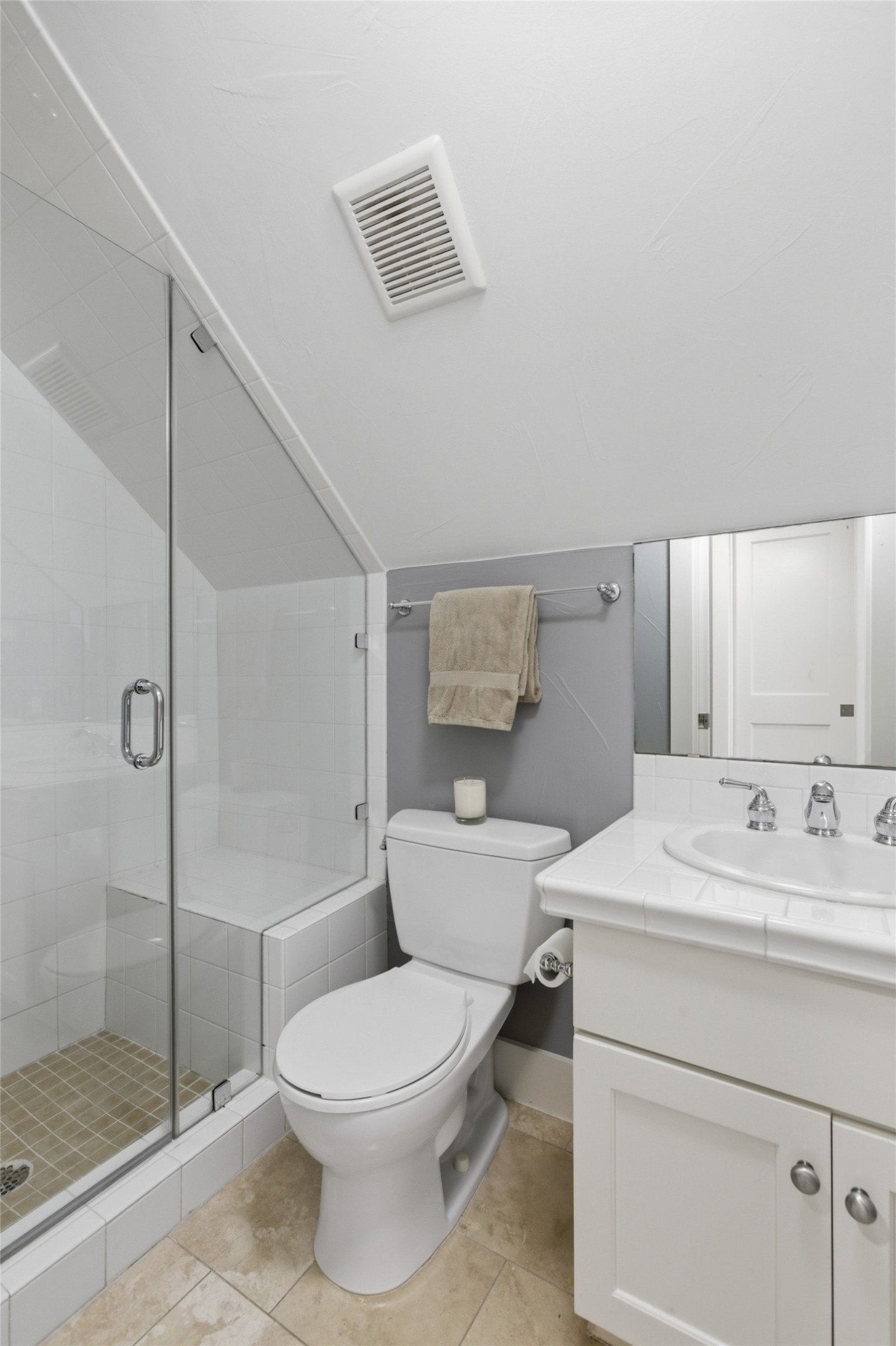 2008 Key West Cove Austin, TX 78746 - Photo 18 of 33 En-Suite Bathroom featuring vanity, a stand alone shower