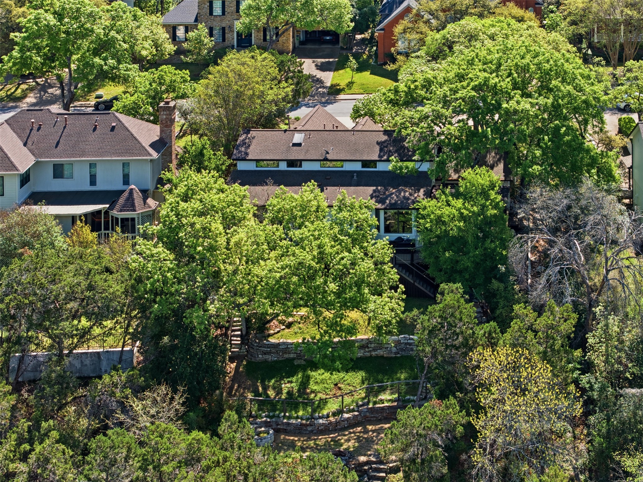 2008 Key West Cove Austin, TX 78746 - Photo 33 of 33 Drone / aerial view of a tree filled terraced landscape