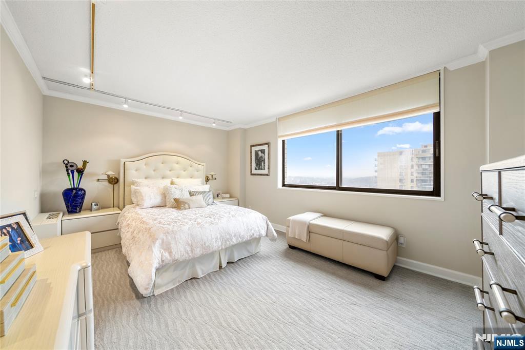277 Prospect Avenue, Unit 14B Hackensack, NJ 07601 - Photo 12 of 23 a bedroom with a bed and a large window