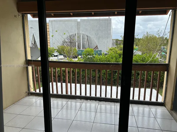 a view of a balcony