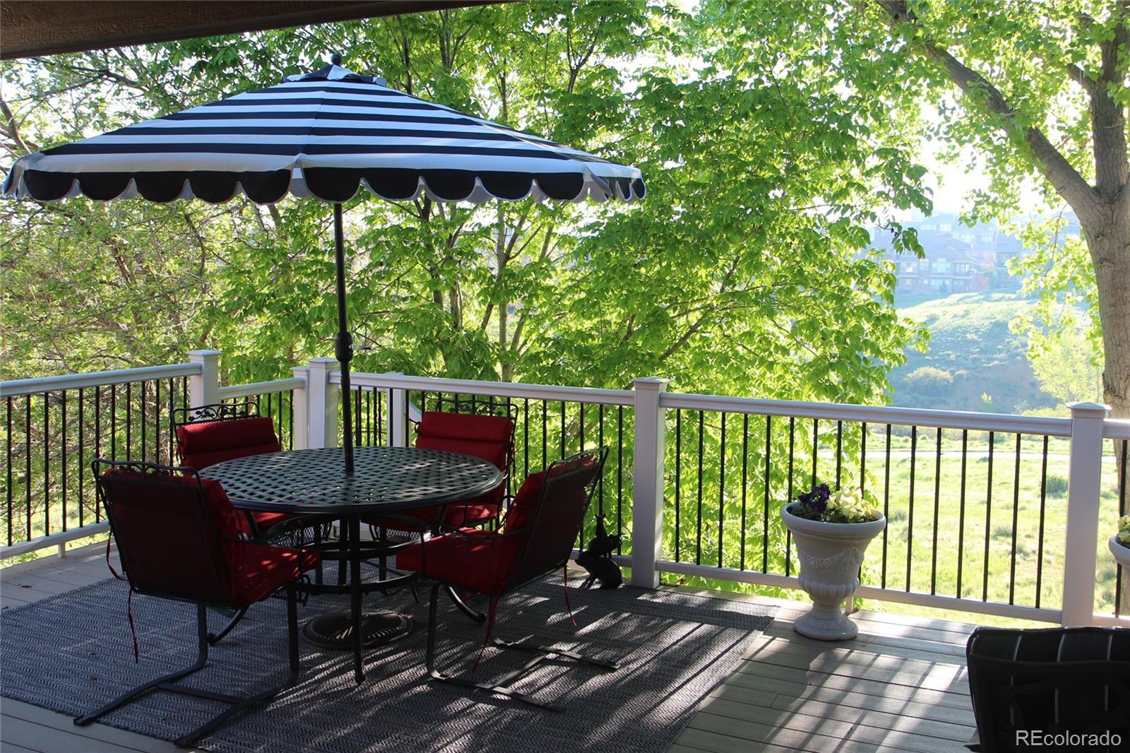 2883 East Ravenhill Circle Highlands Ranch, CO 80126 - Photo 22 of 25 a view of a patio on wooden deck