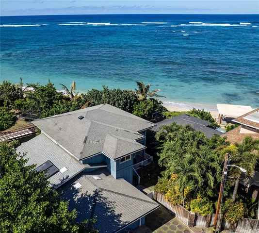 an aerial view of residential house with outdoor space