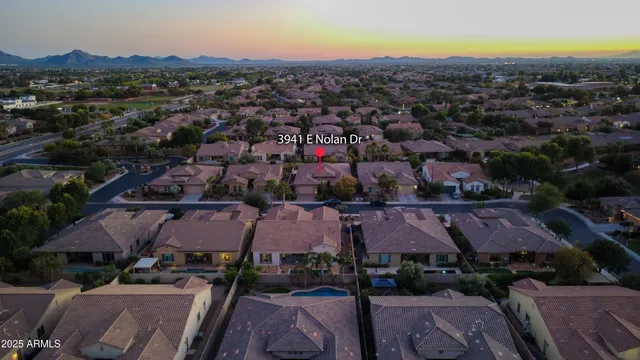 an aerial view of multiple house