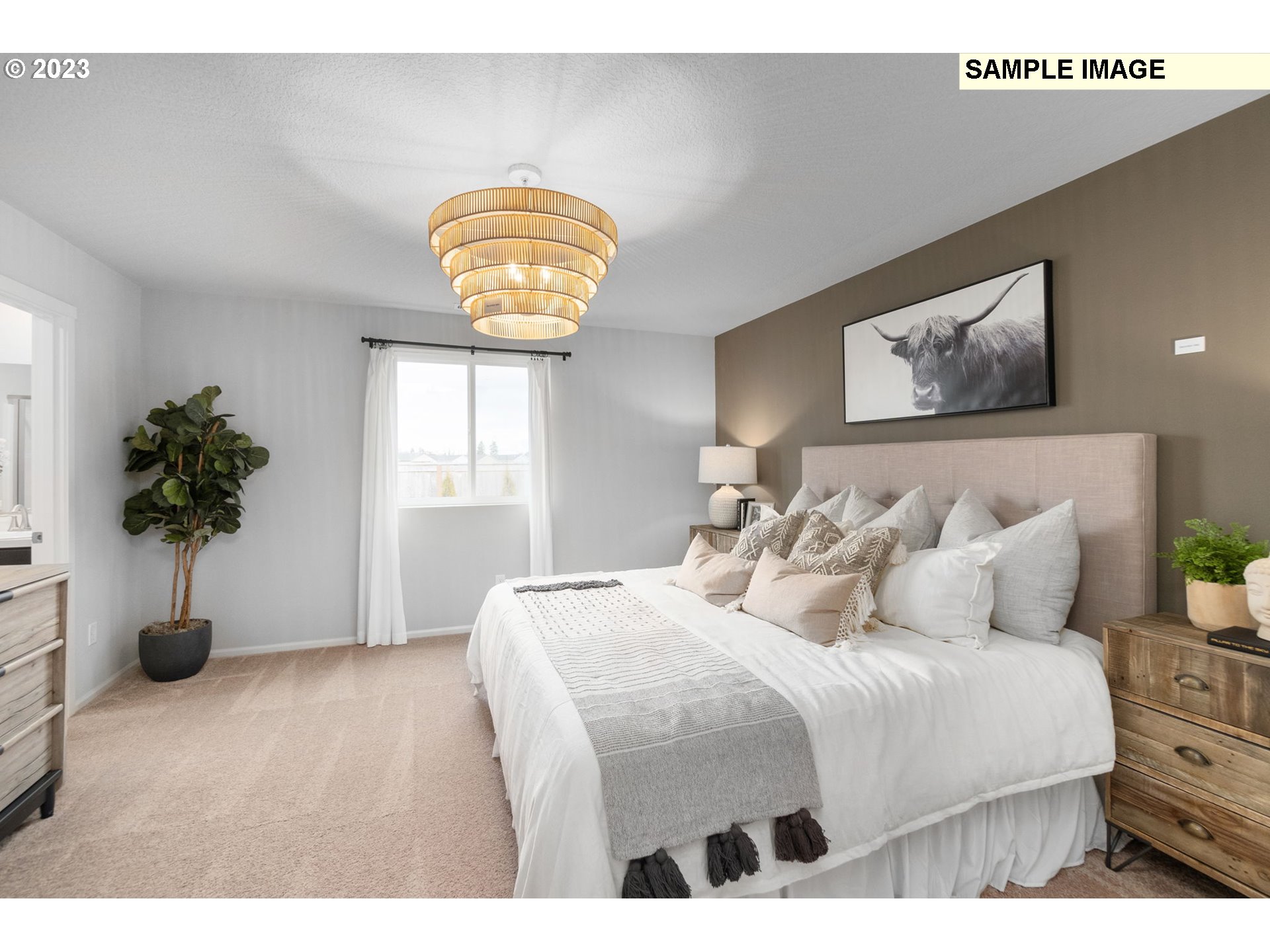 1058 Clemson Street Gervais, OR 97026 - Photo 14 of 20 a bedroom with a bed and a large window