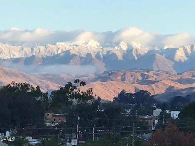 a view of lake and mountain