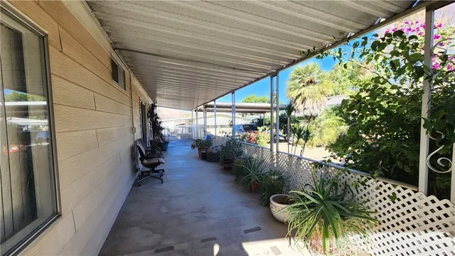 a view of a backyard with a garden