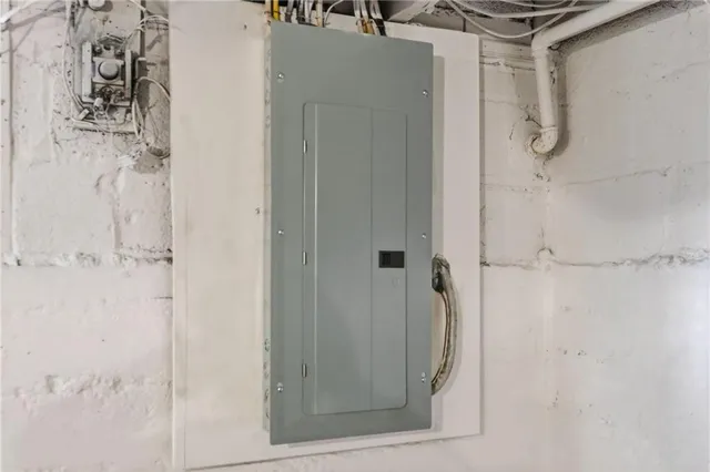 a view of a brick wall