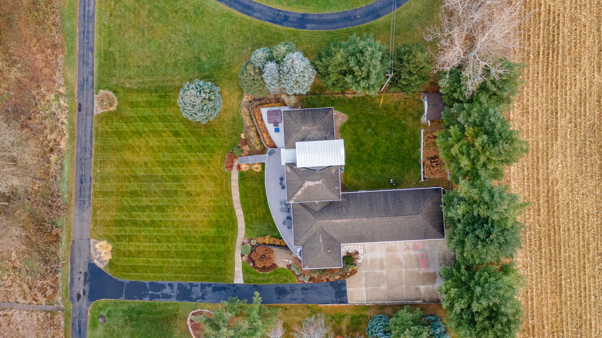 11864 5 Mile Road Northeast Lowell, MI 49331 - Photo 46 of 59 Aerial Overhead