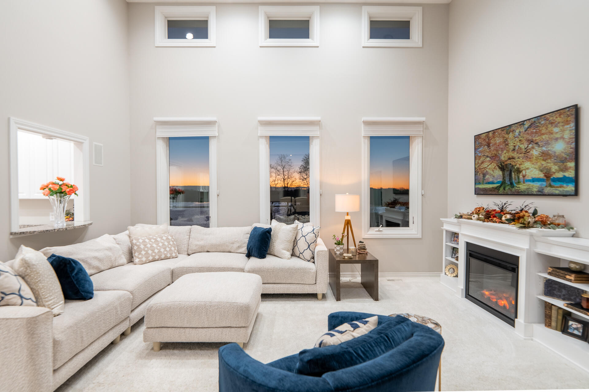 11864 5 Mile Road Northeast Lowell, MI 49331 - Photo 5 of 59 Living Room Sunsets