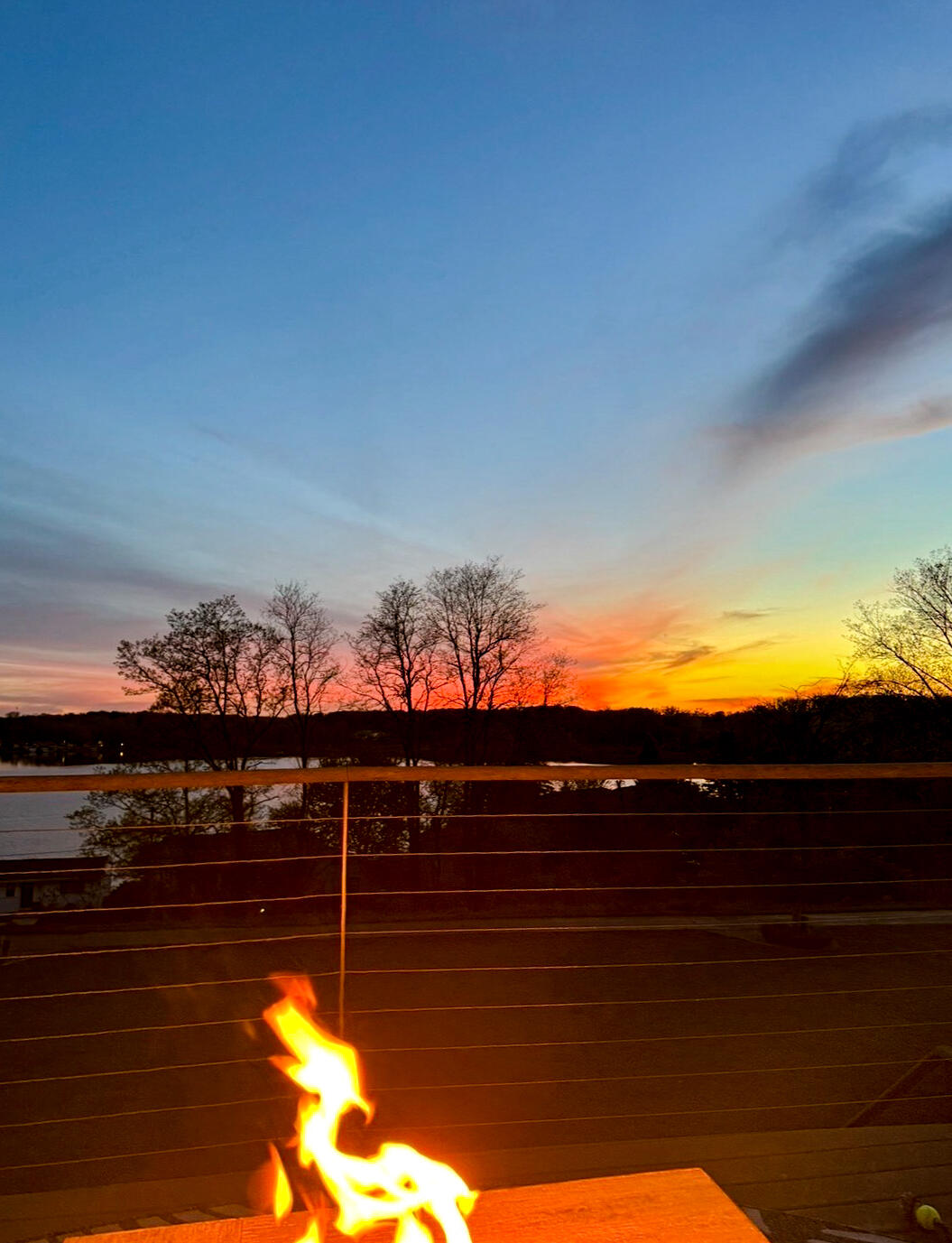 11864 5 Mile Road Northeast Lowell, MI 49331 - Photo 54 of 59 Summer Sunset Fire