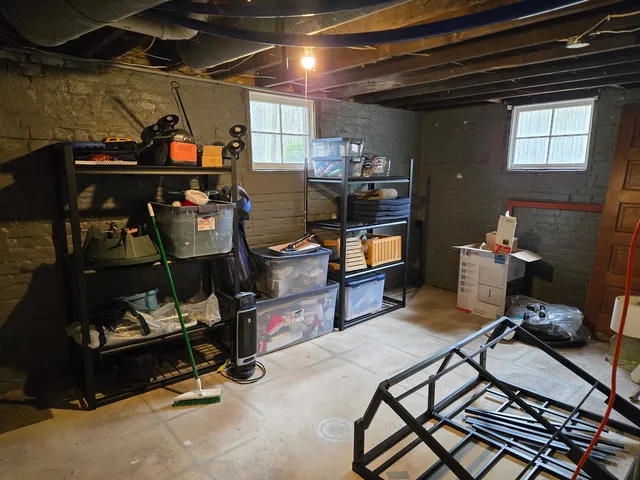 a room with gym equipment