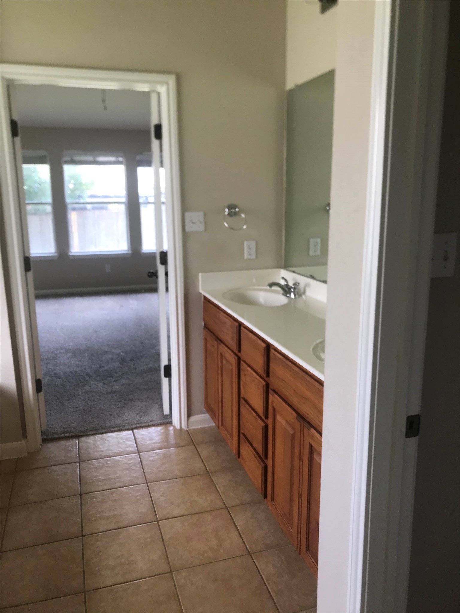 913 Rochester Castle Way Pflugerville, TX 78660 - Photo 19 of 25 Double vanity with ample storage complements this functional bathroom space.
