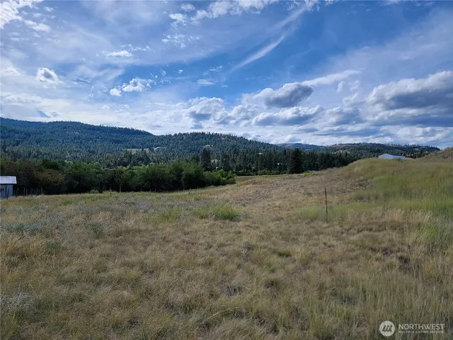 a view of an outdoor space and mountains