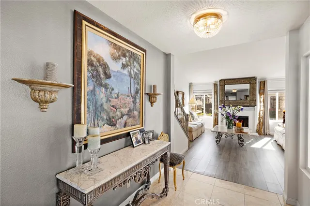 a view of a living room and dining room