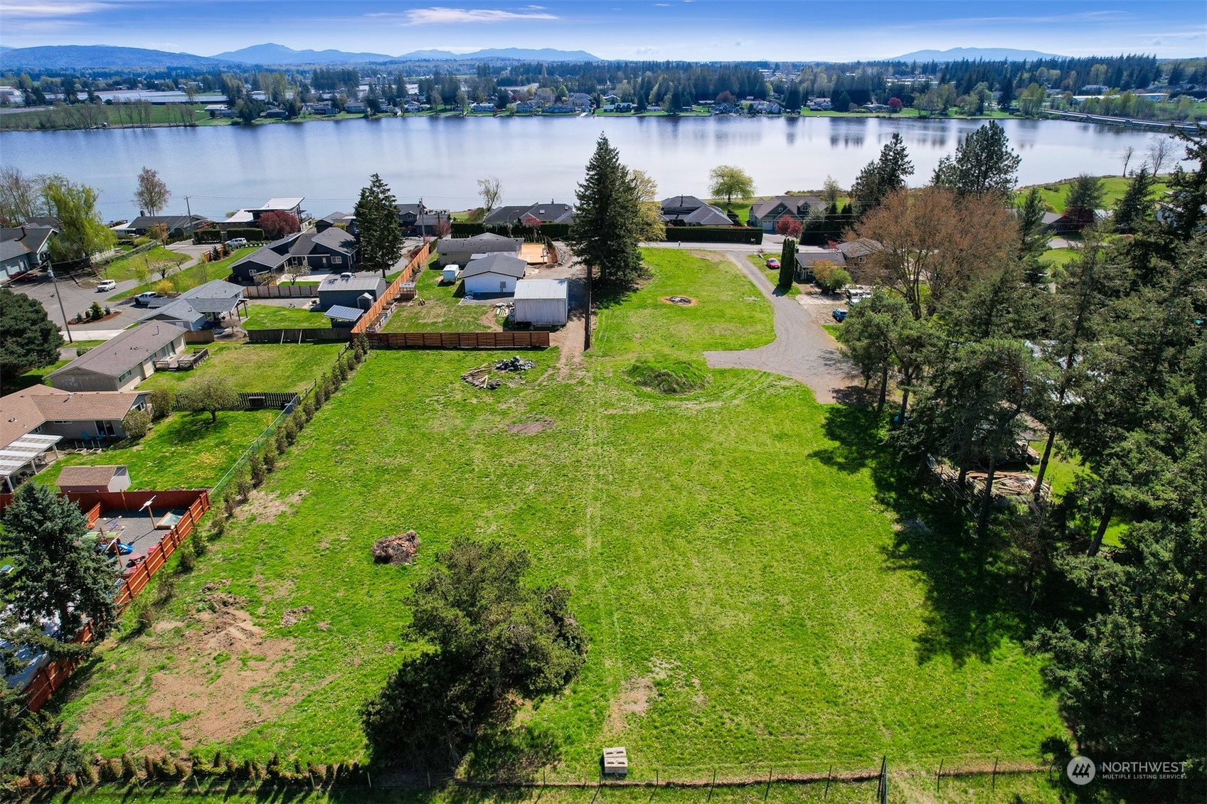 202 East Wiser Lake Road Lynden, WA 98264 - Photo 8 of 12 an aerial view of a house with lake view