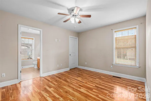 a view of a room with a window