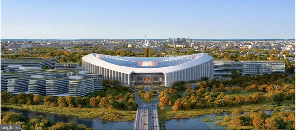 a view of a street with sitting area