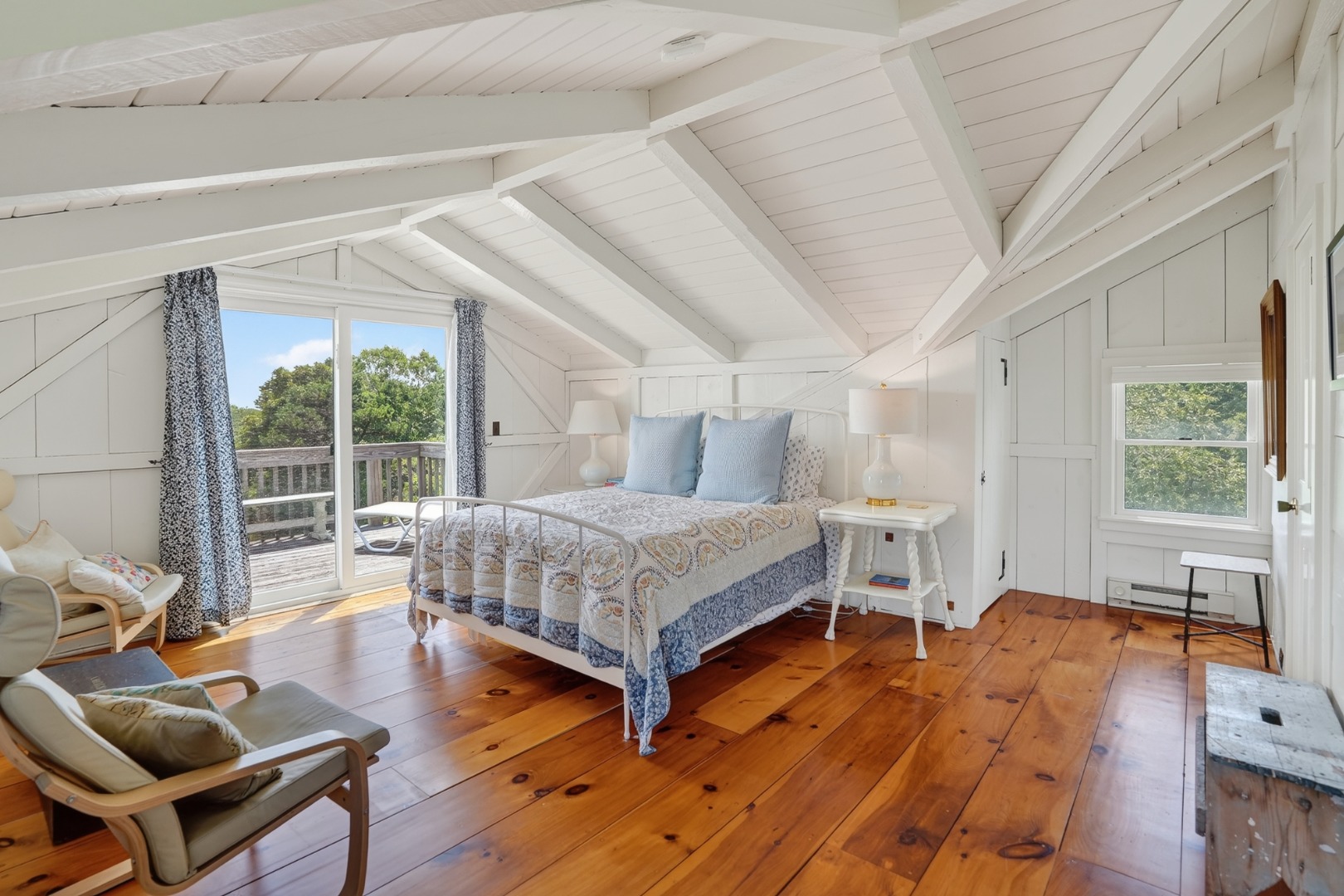 28 Black Point Road Chilmark, MA 02535 - Photo 18 of 56 Second floor primary with en suite bath and private deck.