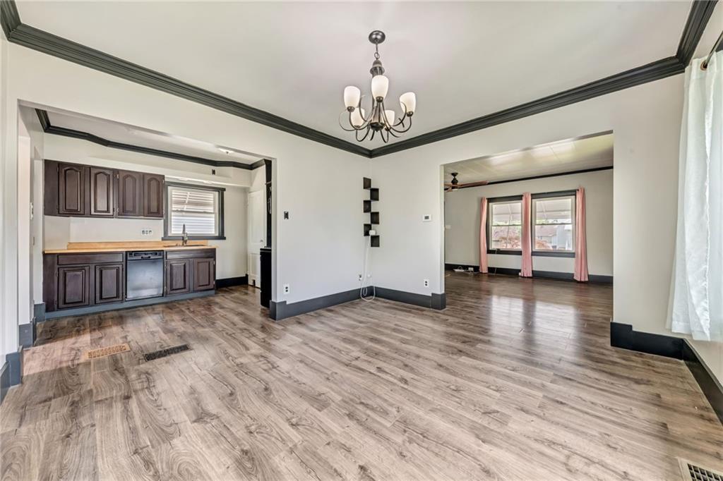 215 Independence Road Avella, PA 15312 - Photo 13 of 36 a view of a kitchen with wooden floor and a kitchen