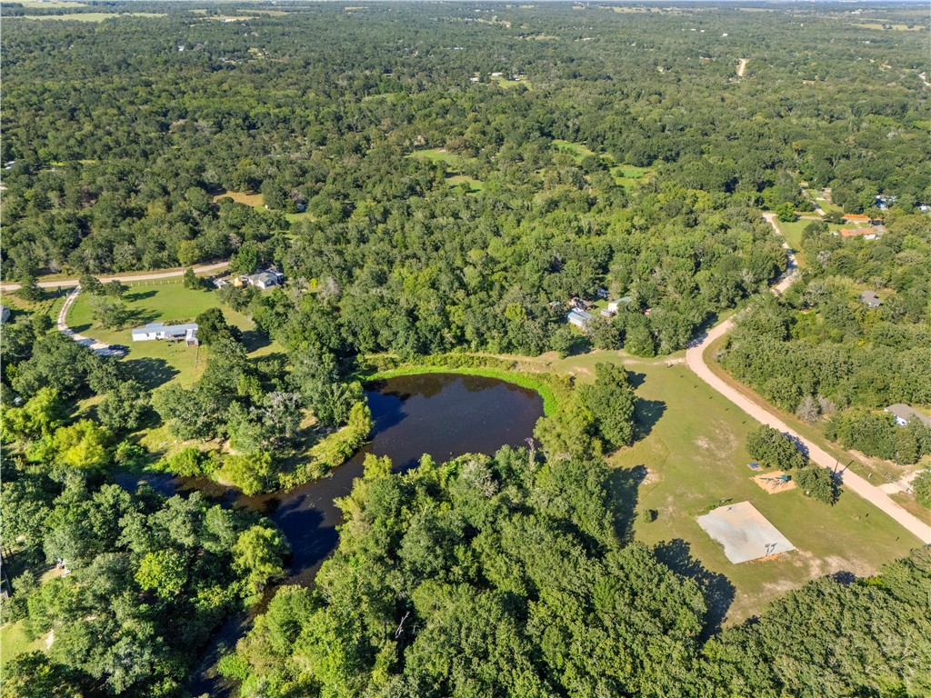 3 South Berry Ridge Caldwell, TX 77836 - Photo 2 of 19 Aerial view of property's location featuring a forest and a nearby body of water