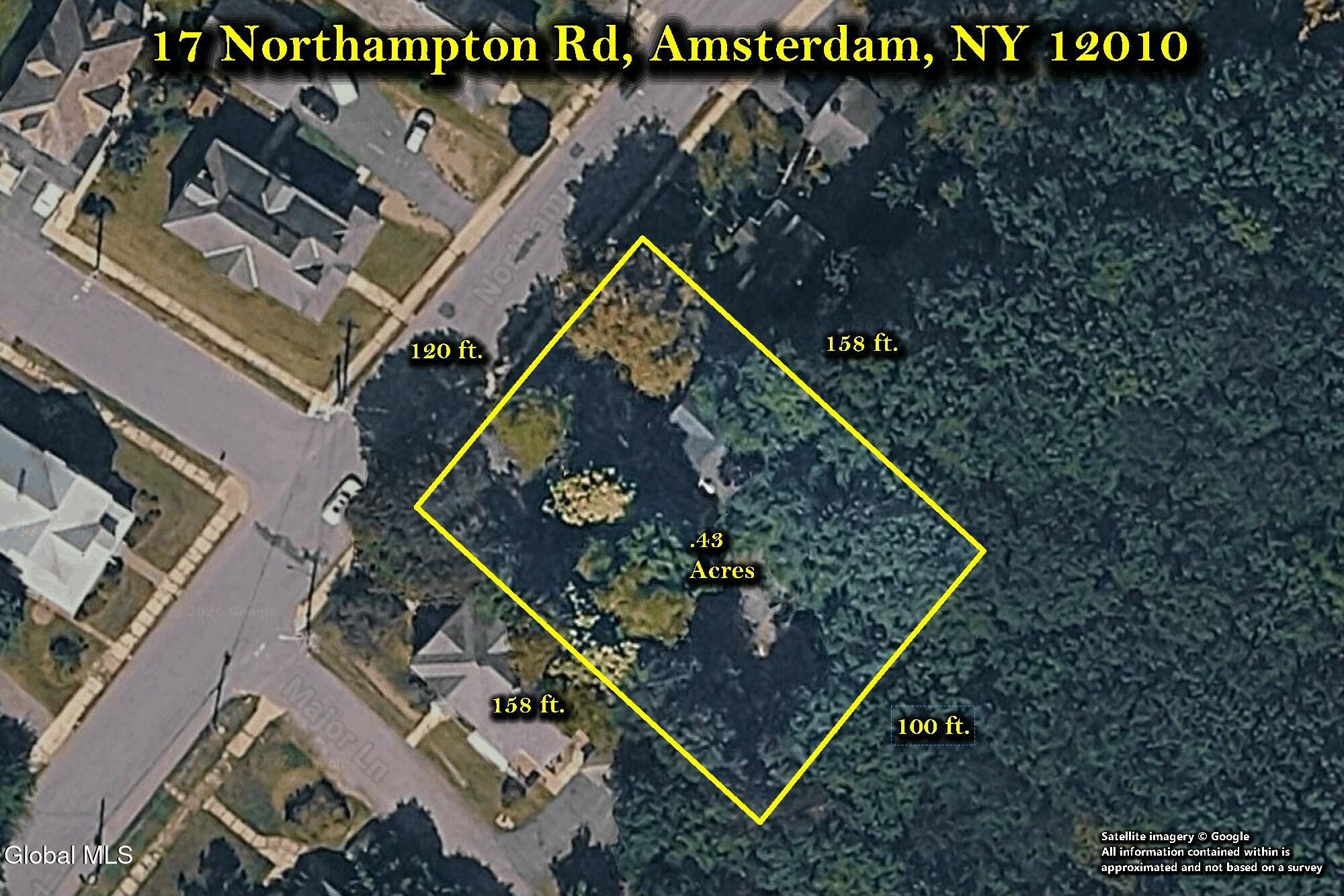 17 Northampton Road Amsterdam, NY 12010 - Photo 42 of 43 Property Line Overlay - Satellite