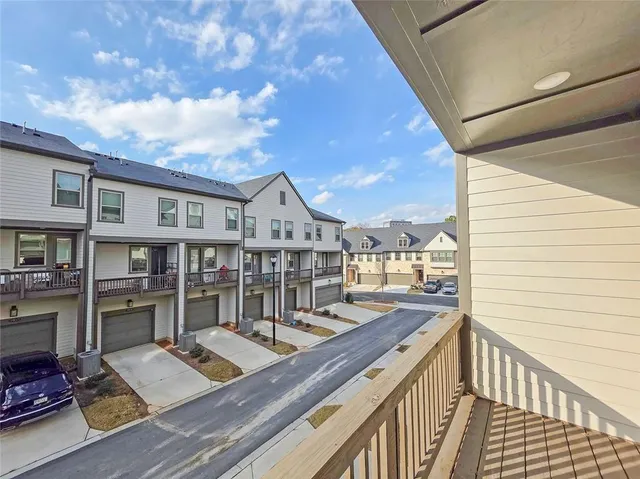 a view of building with a street