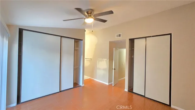 a view of a room with a large window