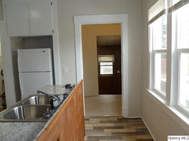 831 East Atchison Street Lomax, IL 61454 - Photo 5 of 24 a kitchen with granite countertop a sink and a refrigerator