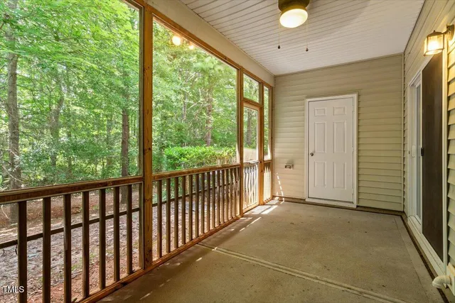 a view of a house with a small porch