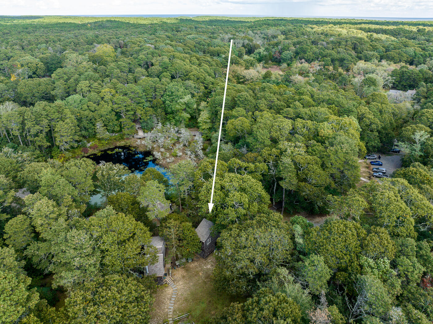 1780 Route 6, Unit D3 Wellfleet, MA 02667 - Photo 24 of 25 a view of a forest with a street