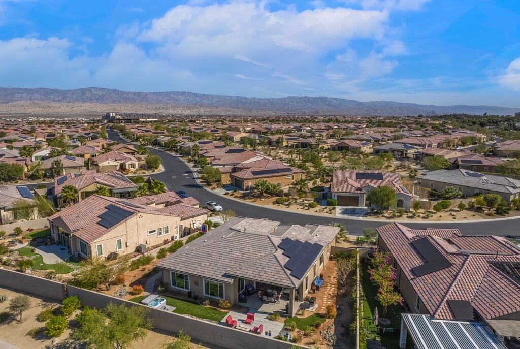 77 Barolo Rancho Mirage, CA 92270 - Photo 58 of 61 an aerial view of residential houses and city street
