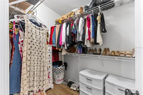 a view of a hallway with a bedroom
