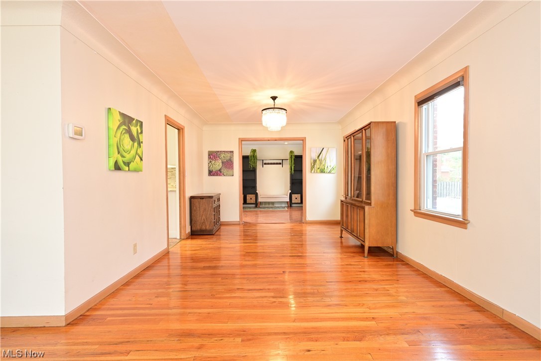 3798 Hillbrook Road Cleveland, OH 44118 - Photo 6 of 34 Hallway with light hardwood flooring