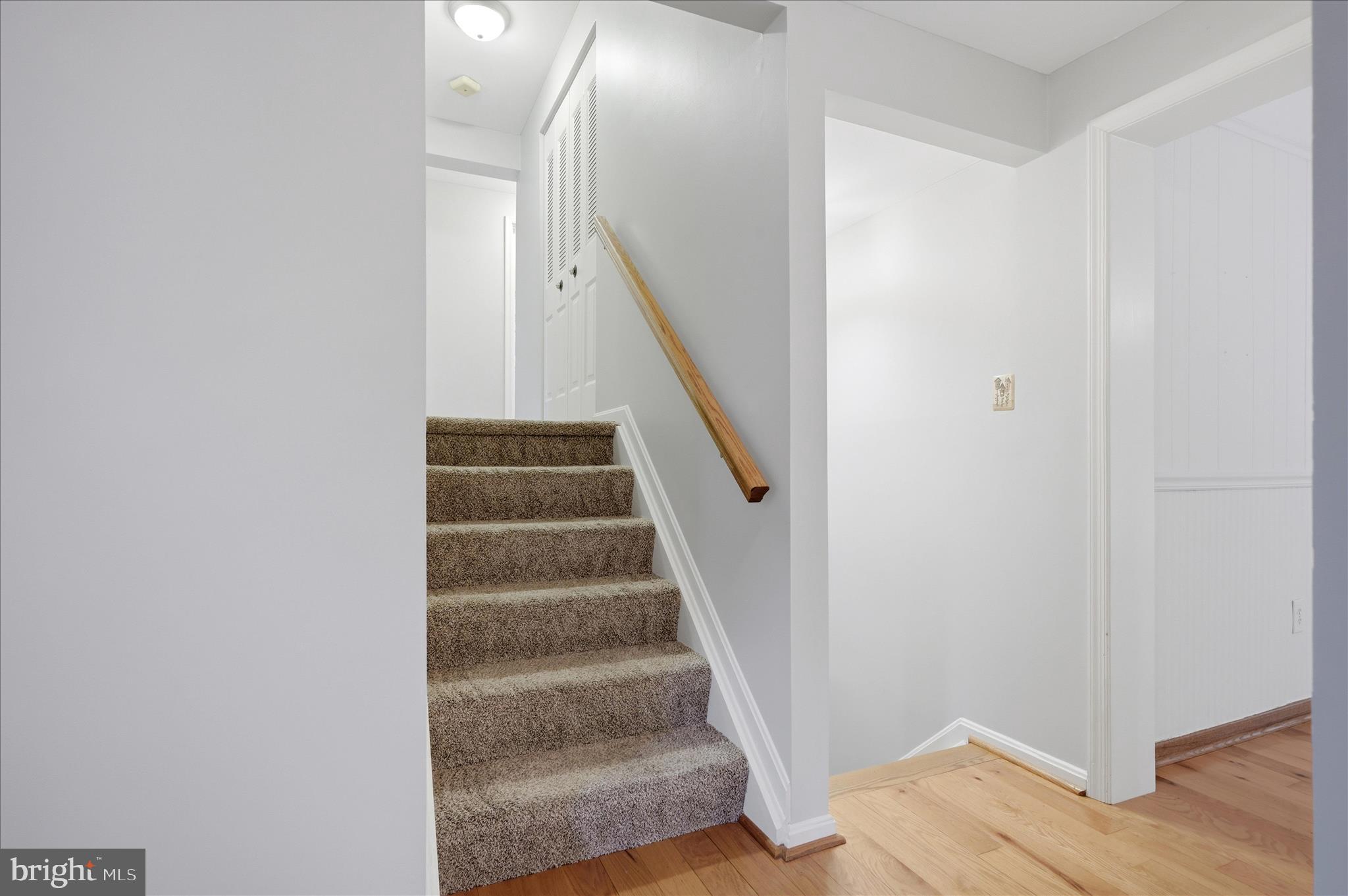 244 High Banks Road Stephenson, VA 22656 - Photo 20 of 45 a view of staircase with wooden floor and white walls