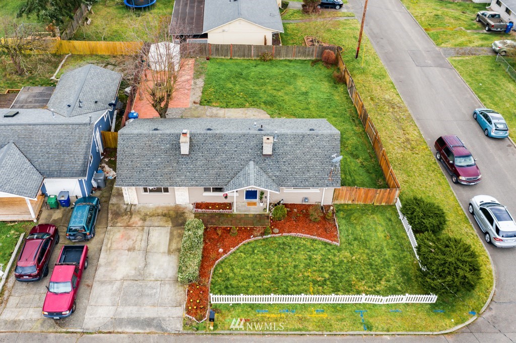 3601 Northeast 9th Street Renton, WA 98056 - Photo 5 of 23 an aerial view of a house with a yard and potted plants