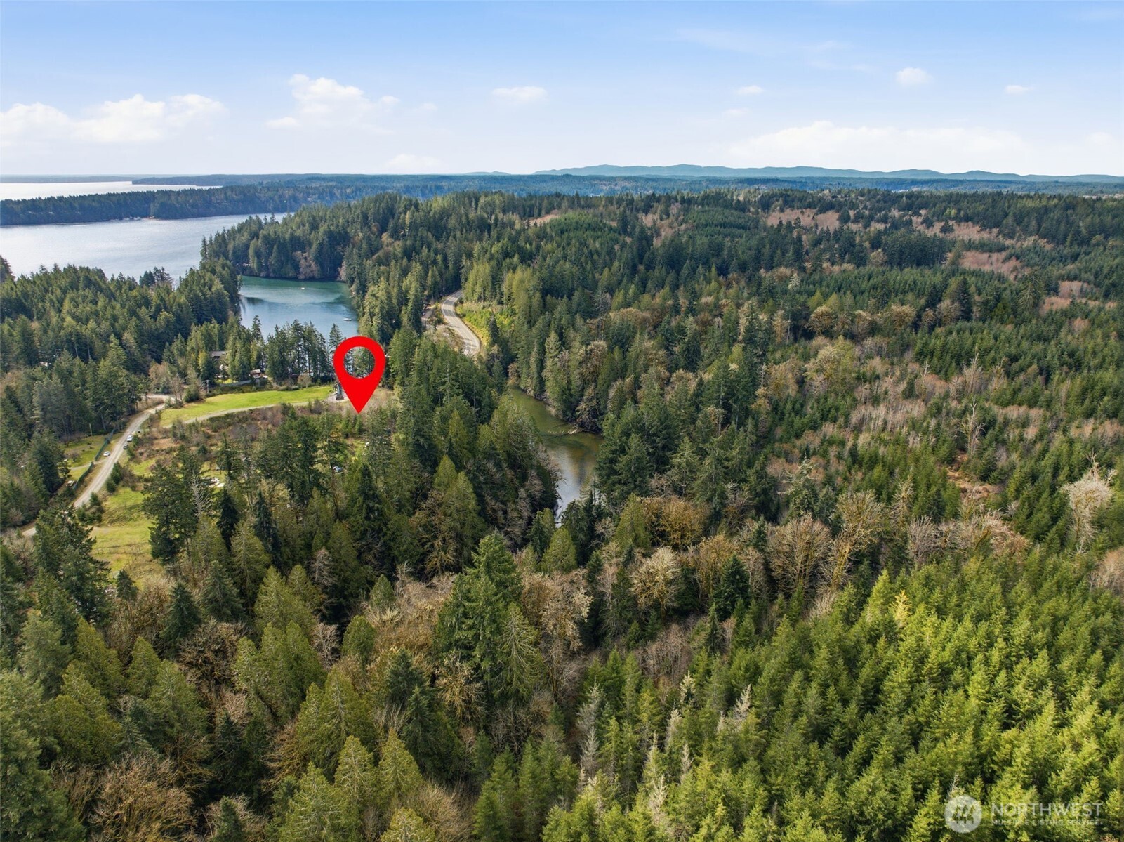 0 East McLane Cv Drive Grapeview, WA 98546 - Photo 4 of 20 a view of a houses with a lush green forest