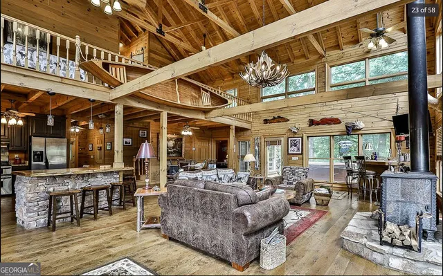 a view of outdoor space with deck and tree